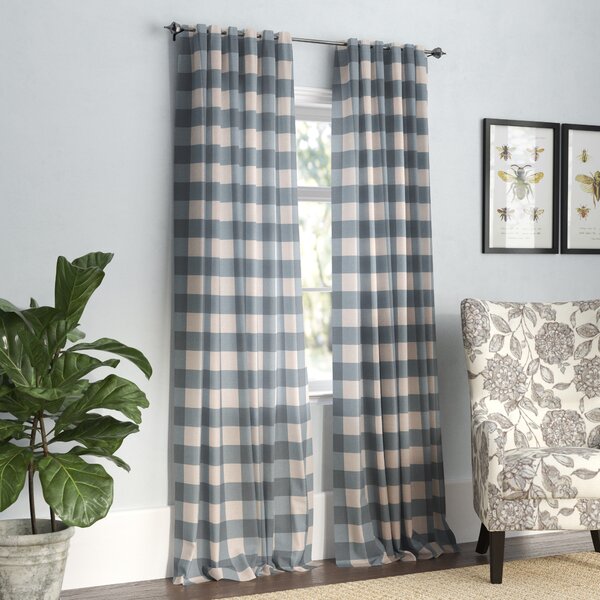 larkhall plaid blackout curtain panel